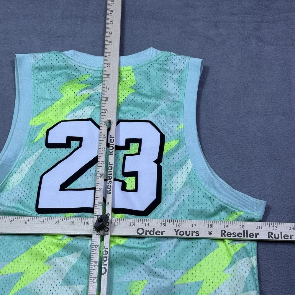Jordan Basketball Jersey Mens S #23 Aqua Volt Green Jumpman Standard Fit